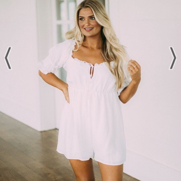 LE LIS Babydoll Mandy Rayon Romper - Picture 3 of 16